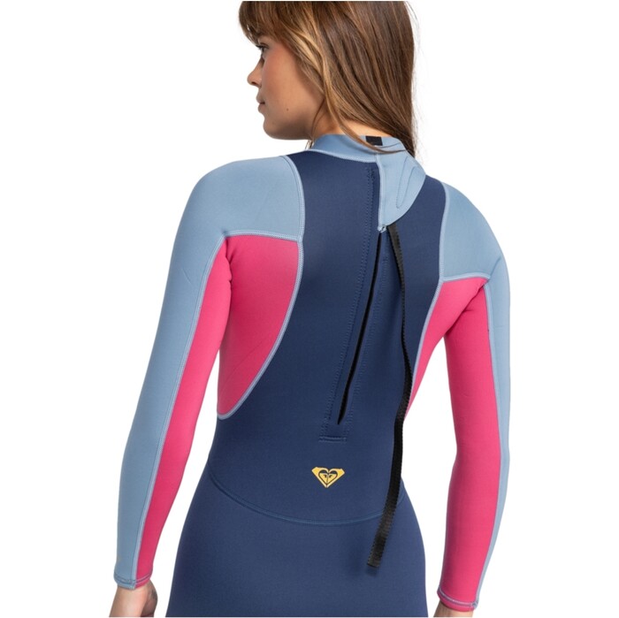 2024 Roxy Womens Prologue 2mm Long Sleeve Back Zip Shorty Wetsuit ERJW403068 - Dark Denim